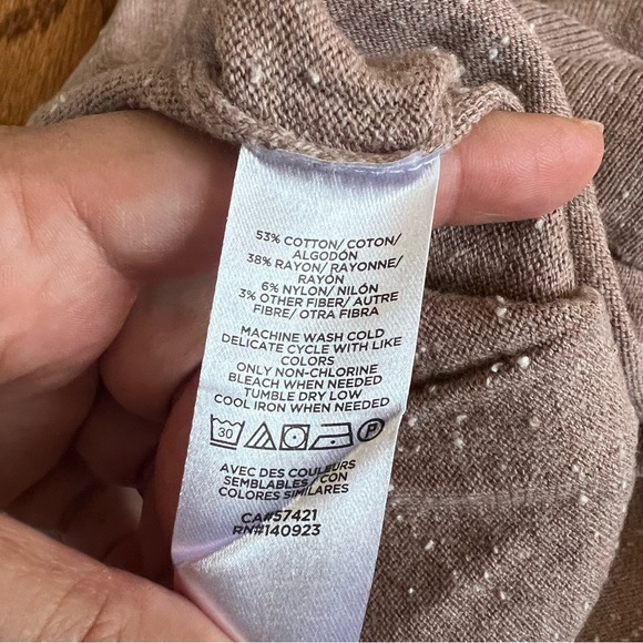 🆕 LOFT mocha tan sweater size large - Picture 6 of 8